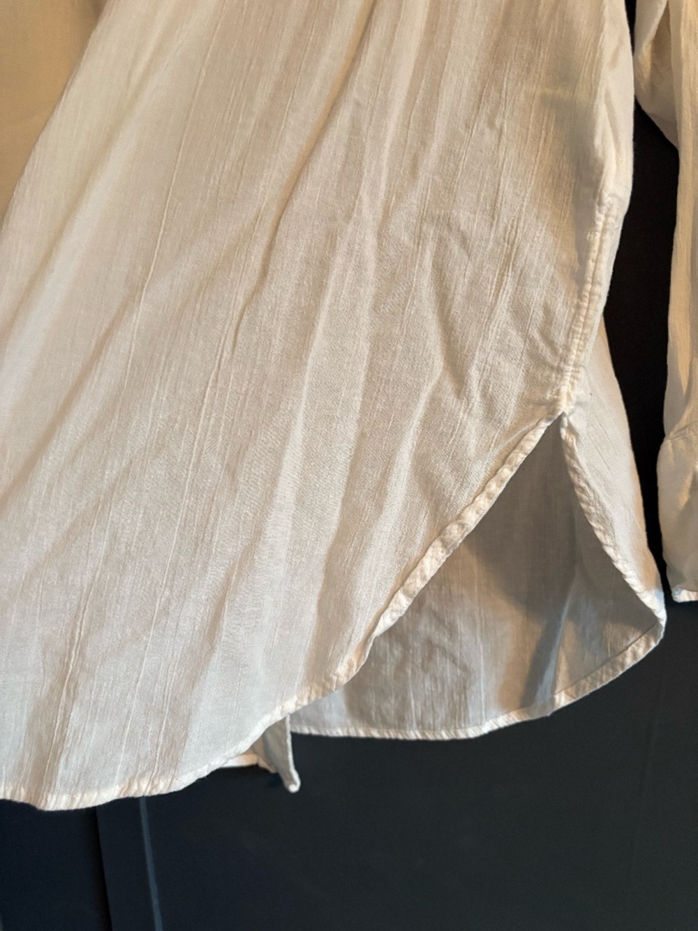 Womens White Linen Shirt - Picture 4 of 6